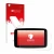 Face avant d’un emballage produit avec le logo de la marque upscreen. À côté, l’appareil TomTom GO Superior 6" est représenté 