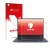 Face avant d’un emballage produit avec le logo de la marque upscreen. À côté, l’appareil ASUS Vivobook S 14 Flip TP3402 est re
