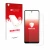 Face avant d’un emballage produit avec le logo de la marque upscreen. À côté, l’appareil Motorola Moto E32s est représenté ave