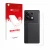 Face avant d’un emballage produit avec le logo de la marque upscreen. À côté, l’appareil Xiaomi Redmi Note 13 Pro 5G (Arrière)