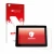 Face avant d’un emballage produit avec le logo de la marque upscreen. À côté, l’appareil Trimble XCN 1050 est représenté avec 