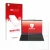 Face avant d’un emballage produit avec le logo de la marque upscreen. À côté, l’appareil Lenovo Yoga Book 9i Gen 9 est représe