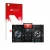 Face avant d’un emballage produit avec le logo de la marque upscreen. À côté, l’appareil Denon DJ Prime 2 est représenté avec 
