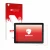 Face avant d’un emballage produit avec le logo de la marque upscreen. À côté, l’appareil MEDION E10900 10" est représenté avec