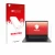 Face avant d’un emballage produit avec le logo de la marque upscreen. À côté, l’appareil Lenovo ThinkPad L13 Gen 5 est représe