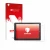 Face avant d’un emballage produit avec le logo de la marque upscreen. À côté, l’appareil Awow AiBook 10 est représenté avec la