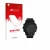 Face avant d’un emballage produit avec le logo de la marque upscreen. À côté, l’appareil Garmin Descent G1 Solar est représent