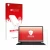 Face avant d’un emballage produit avec le logo de la marque upscreen. À côté, l’appareil ASUS ProArt PZ14 est représenté avec 