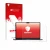 Face avant d’un emballage produit avec le logo de la marque upscreen. À côté, l’appareil Apple MacBook Air 13" M5 2026 est rep