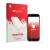 Face avant d’un emballage produit avec le logo de la marque upscreen. À côté, l’appareil Bluebird S10 est représenté avec la p
