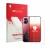 Face avant d’un emballage produit avec le logo de la marque upscreen. À côté, l’appareil Infinix GT 50 Pro (Avant+Caméra) est 