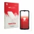 Face avant d’un emballage produit avec le logo de la marque upscreen. À côté, l’appareil Doogee Fire 5 Pro est représenté avec