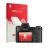 Face avant d’un emballage produit avec le logo de la marque upscreen. À côté, l’appareil Leica SL3-P est représenté avec la pr