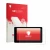 Face avant d’un emballage produit avec le logo de la marque upscreen. À côté, l’appareil Zontes 368D 2026 est représenté avec 
