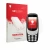 Face avant d’un emballage produit avec le logo de la marque upscreen. À côté, l’appareil Karbonn K32N est représenté avec la p