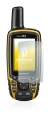 Image de l'appareil Garmin GPSMAP 64 avec une grande variété de protections d'écran.