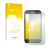 Face avant d’un emballage produit avec le logo de la marque upscreen. À côté, l’appareil Samsung Galaxy Core Prime G360 est re