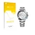 Face avant d’un emballage produit avec le logo de la marque upscreen. À côté, l’appareil Rolex Cosmograph Daytona (40 mm) est 