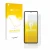 Face avant d’un emballage produit avec le logo de la marque upscreen. À côté, l’appareil Samsung Galaxy Z Flip est représenté 