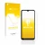 Face avant d’un emballage produit avec le logo de la marque upscreen. À côté, l’appareil Nokia G22 est représenté avec la prot