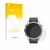 Face avant d’un emballage produit avec le logo de la marque upscreen. À côté, l’appareil Garmin Fenix 7S Pro Solar (42 mm) est