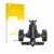 Face avant d’un emballage produit avec le logo de la marque upscreen. À côté, l’appareil Motocaddy M7 GPS Electric Trolley est