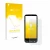 Face avant d’un emballage produit avec le logo de la marque upscreen. À côté, l’appareil SPC Zeus 4G Pro est représenté avec l