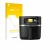 Face avant d’un emballage produit avec le logo de la marque upscreen. À côté, l’appareil Philips Airfryer HD9880/90 est représ