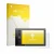 Face avant d’un emballage produit avec le logo de la marque upscreen. À côté, l’appareil Ugee M708 est représenté avec la prot