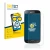 Face avant d’un emballage produit avec le logo de la marque BROTECT. À côté, l’appareil Samsung Galaxy S4 Mini est représenté 