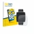 Face avant d’un emballage produit avec le logo de la marque BROTECT. À côté, l’appareil Amazfit Active 2 (rectangulaire) est r