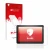 Face avant d’un emballage produit avec le logo de la marque upscreen. À côté, l’appareil Amazon Fire HD 8 2020 (10ème Gen.) es
