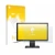 Face avant d’un emballage produit avec le logo de la marque upscreen. À côté, l’appareil Dell E1920H est représenté avec la pr