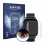 Face avant d’un emballage produit avec le logo de la marque Savvies. À côté, l’appareil Xiaomi Redmi Watch 5 Active est représ