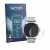 Face avant d’un emballage produit avec le logo de la marque Savvies. À côté, l’appareil Huawei Watch Buds 2 est représenté ave