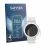 Face avant d’un emballage produit avec le logo de la marque Savvies. À côté, l’appareil realme Watch S5 est représenté avec la
