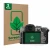 Face avant d’un emballage produit avec le logo de la marque ScreenLeaf. À côté, l’appareil Panasonic Lumix DMC-G70 est représe