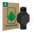 Face avant d’un emballage produit avec le logo de la marque ScreenLeaf. À côté, l’appareil Garmin Forerunner 735XT est représe