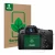 Face avant d’un emballage produit avec le logo de la marque ScreenLeaf. À côté, l’appareil Sony Cyber-Shot DSC-RX10 IV est rep