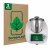 Face avant d’un emballage produit avec le logo de la marque ScreenLeaf. À côté, l’appareil Vorwerk Bimby TM6 est représenté av