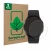 Face avant d’un emballage produit avec le logo de la marque ScreenLeaf. À côté, l’appareil Samsung Galaxy Watch 4 (40mm) est r