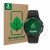 Face avant d’un emballage produit avec le logo de la marque ScreenLeaf. À côté, l’appareil Samsung Galaxy Watch 4 Classic (42m
