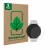Face avant d’un emballage produit avec le logo de la marque ScreenLeaf. À côté, l’appareil Garmin Forerunner 955 Solar est rep