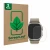 Face avant d’un emballage produit avec le logo de la marque ScreenLeaf. À côté, l’appareil Apple Watch Ultra 2 (49 mm) est rep