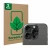 Face avant d’un emballage produit avec le logo de la marque ScreenLeaf. À côté, l’appareil Apple iPhone 15 Pro (Caméra UNIQUEM