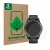 Face avant d’un emballage produit avec le logo de la marque ScreenLeaf. À côté, l’appareil Garmin Vivomove Trend est représent