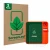 Face avant d’un emballage produit avec le logo de la marque ScreenLeaf. À côté, l’appareil rabbit r1 est représenté avec la pr