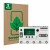 Face avant d’un emballage produit avec le logo de la marque ScreenLeaf. À côté, l’appareil Hotone Ampero II Stage est représen