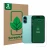 Face avant d’un emballage produit avec le logo de la marque ScreenLeaf. À côté, l’appareil Apple iPhone 16 (Avant+Caméra) est 