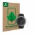 Face avant d’un emballage produit avec le logo de la marque ScreenLeaf. À côté, l’appareil Huami Amazfit T-Rex 3 est représent